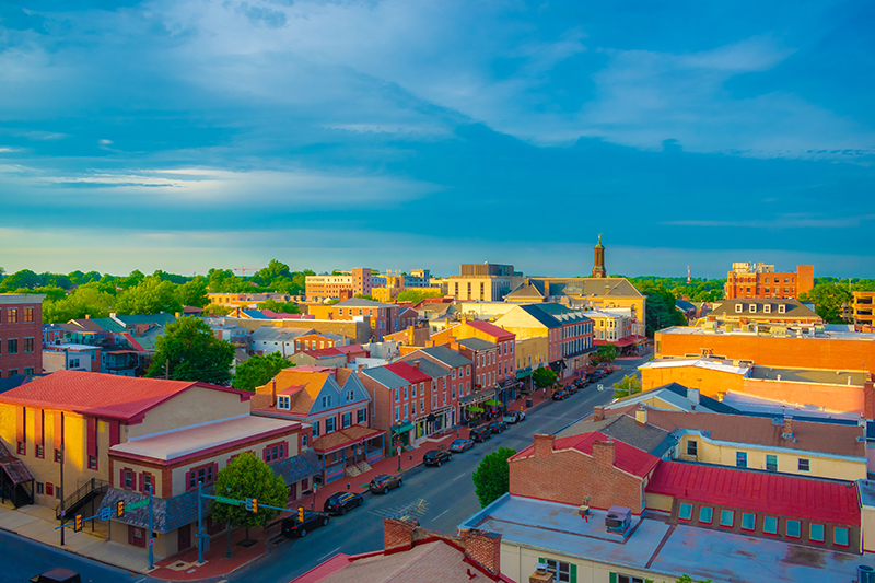 Aerial view of East Coast Town